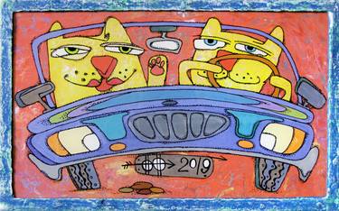 Original Pop Art Car Paintings by Nikita Ostapenco