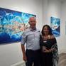 Shown at the solo "Aqua" - 13 July 2022 - the artist with the Gallerist Alcinda Saphira