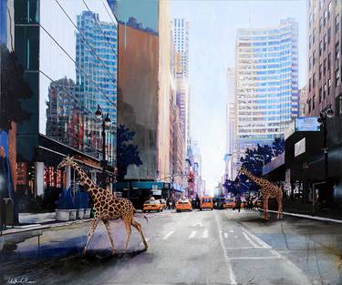 Original Figurative Cities Paintings by matteo cattonar