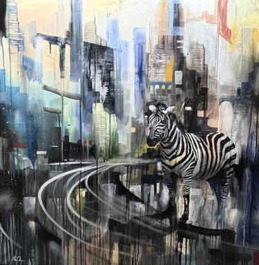 Original Abstract Cities Paintings by matteo cattonar