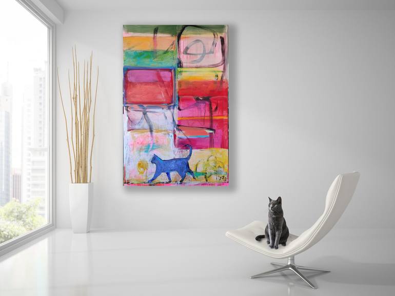 Original Contemporary Cats Painting by Bego Lafuente