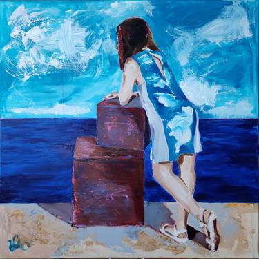 Original Contemporary Seascape Painting by Bego Lafuente