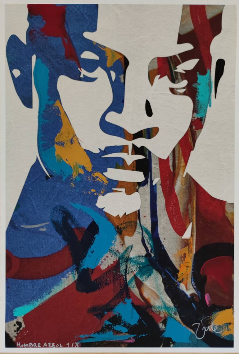 Original Expressionism Men Mixed Media by Bego Lafuente