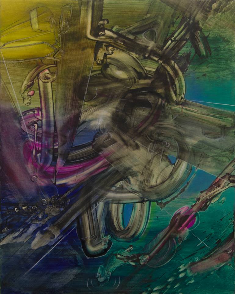 Original Abstract Expressionism Abstract Painting by Stefan Zöllner