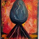 Egg	on a Volcano - Symbol	of Potential by Rory Price