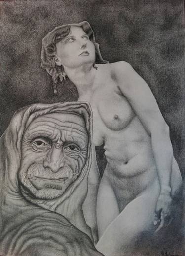 Original Figurative Nude Drawings by Nebojsa Surlan