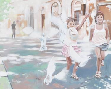 Original Figurative People Painting by Jean Michel Ortholand