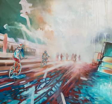 Original Figurative People Painting by Jean Michel Ortholand