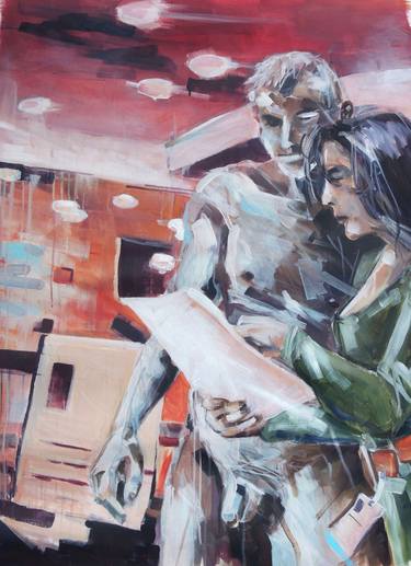 Print of Figurative People Paintings by Jean Michel Ortholand