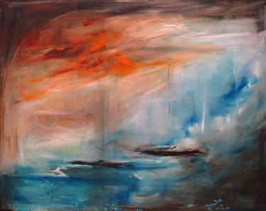 Original Seascape Painting by ulviye genctug