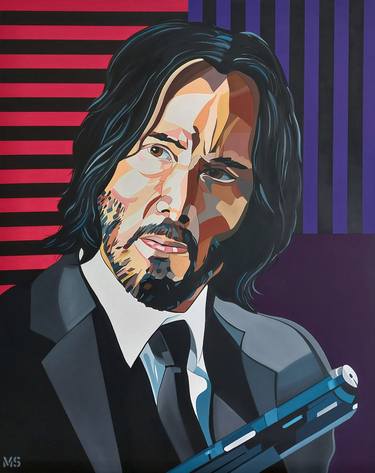Original Art Deco Pop Culture/Celebrity Painting by Martin Georg Sonnleitner