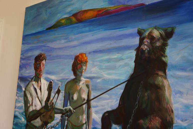 Original Expressionism People Painting by Stefan Petrunov