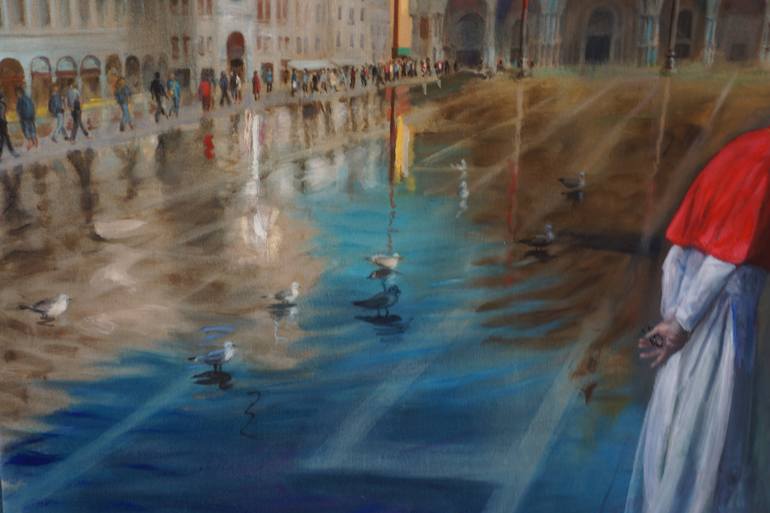 Original Dada Outer Space Painting by Stefan Petrunov