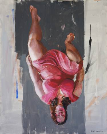 upside down woman with red dress thumb