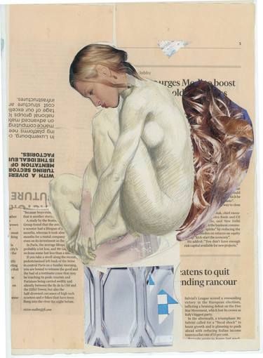 Print of Dada Nude Collage by Stefan Petrunov