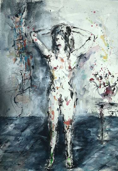 Original Abstract Expressionism Body Drawings by Jose Riera