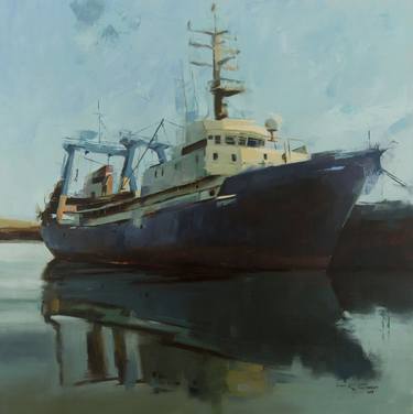 Print of Impressionism Ship Paintings by Thorgrimur Einarsson