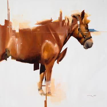 Original Abstract Horse Paintings by Thorgrimur Einarsson