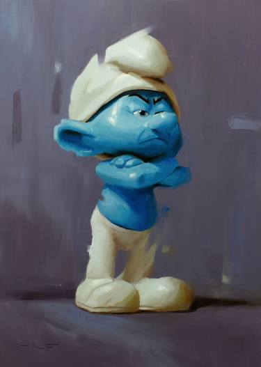 Grumpy Smurf (SOLD) thumb