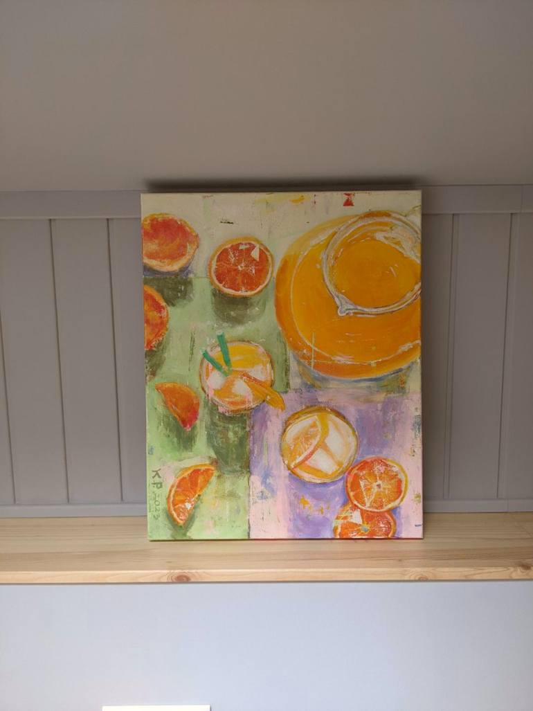 Original Abstract Food & Drink Painting by Kasia Pawlak