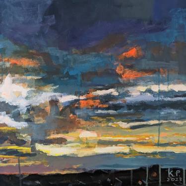 Original Abstract Expressionism Landscape Paintings by Kasia Pawlak