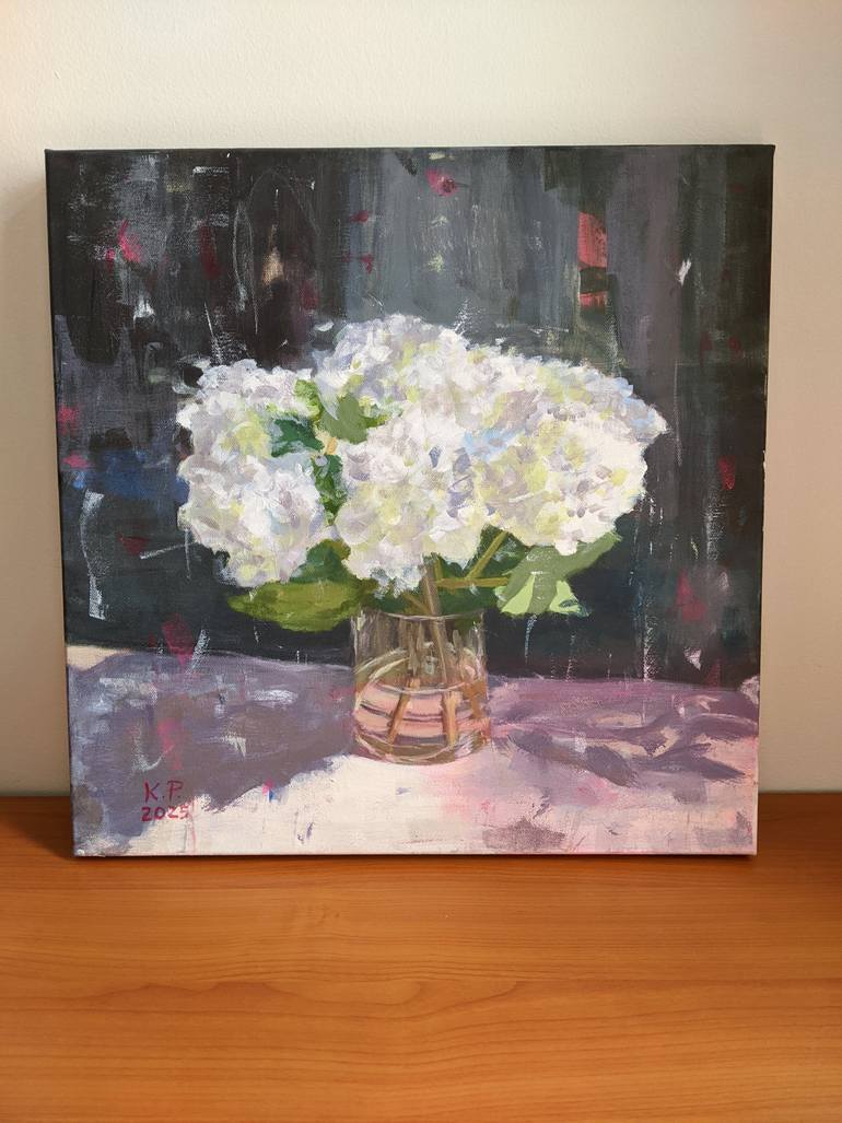 Original Abstract Floral Painting by Kasia Pawlak