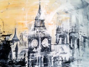 Original Abstract Cities Paintings by Kasia Pawlak