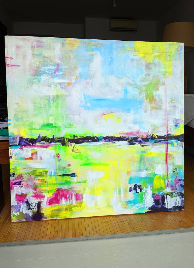 Original Abstract Landscape Painting by Kasia Pawlak