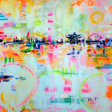 Original Abstract Beach Paintings by Kasia Pawlak