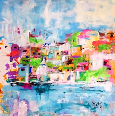 Original Abstract Beach Paintings by Kasia Pawlak