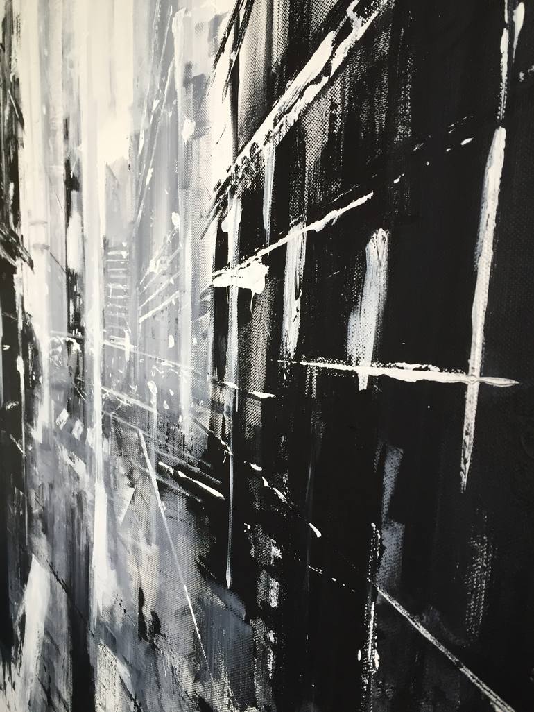 Original Abstract Cities Painting by Kasia Pawlak