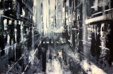 Original Abstract Cities Paintings by Kasia Pawlak