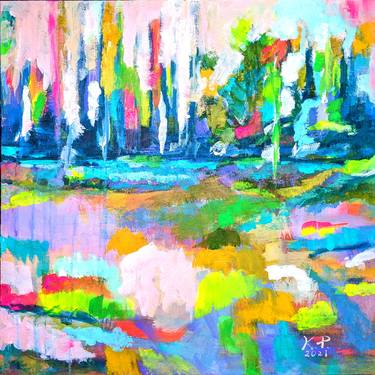 Original Abstract Landscape Paintings by Kasia Pawlak