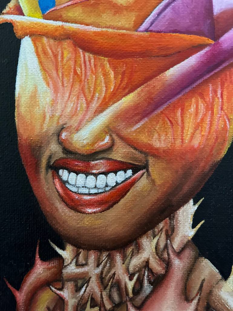 Original Contemporary Floral Painting by O Yemi Tubi