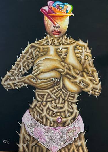 Original Contemporary Women Painting by O Yemi Tubi