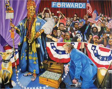 Print of Figurative Political Paintings by O Yemi Tubi