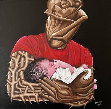 Print of Figurative Family Paintings by O Yemi Tubi