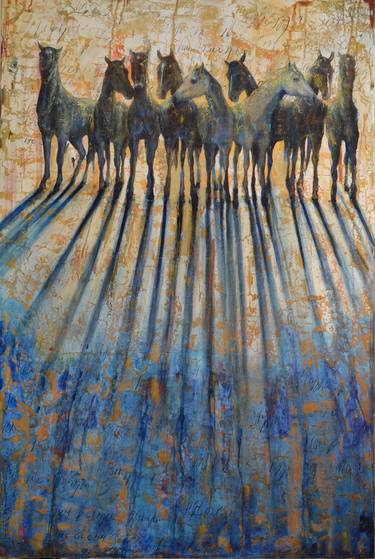 Print of Figurative Horse Paintings by Isabelle Hugo