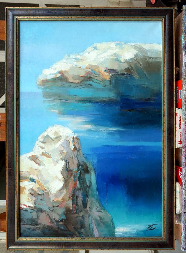 Original Abstract Seascape Painting by Tatiana Bugaenko