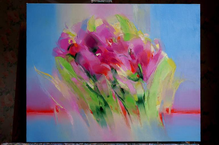 Original Floral Painting by Tatiana Bugaenko