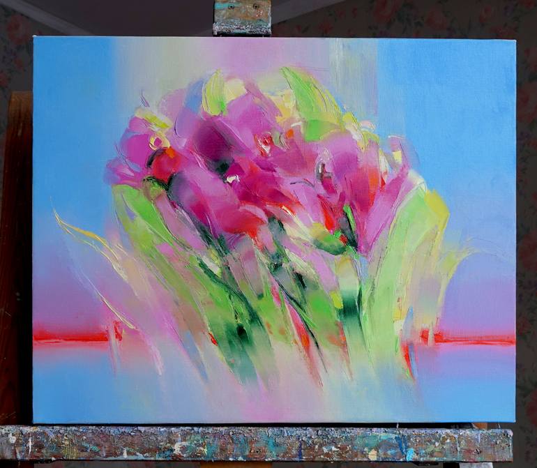 Original Floral Painting by Tatiana Bugaenko