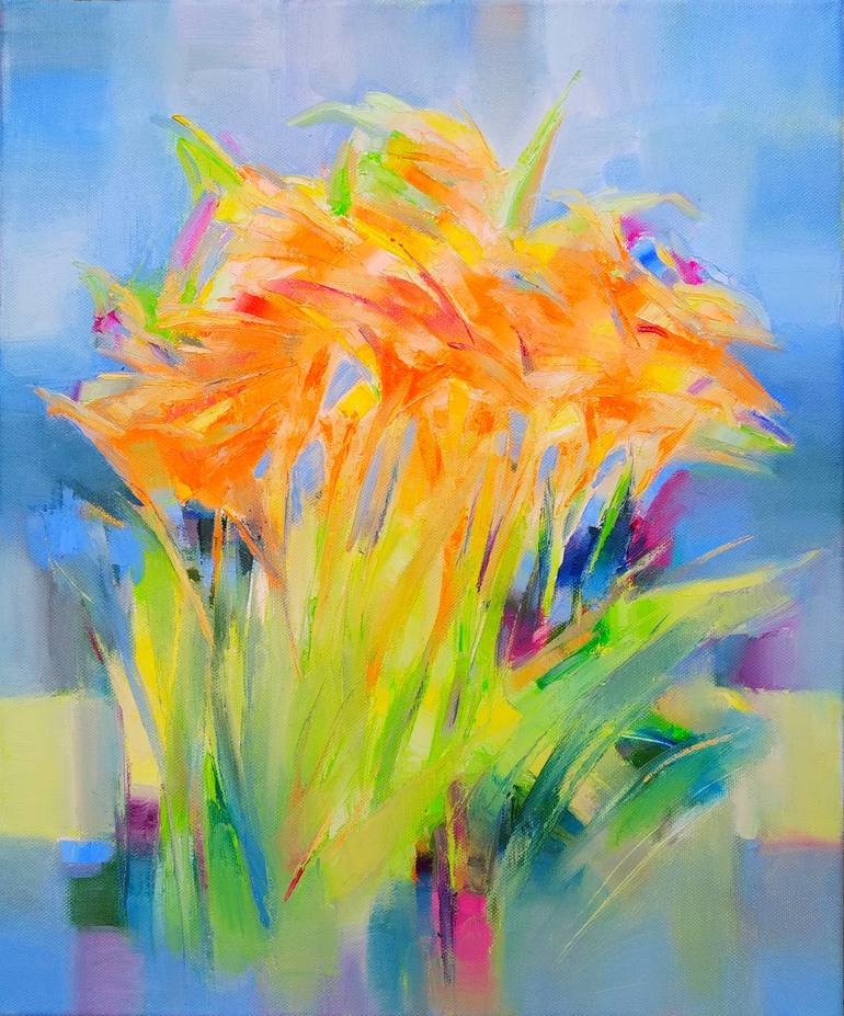 Liliums Painting by Tatiana Bugaenko | Saatchi Art