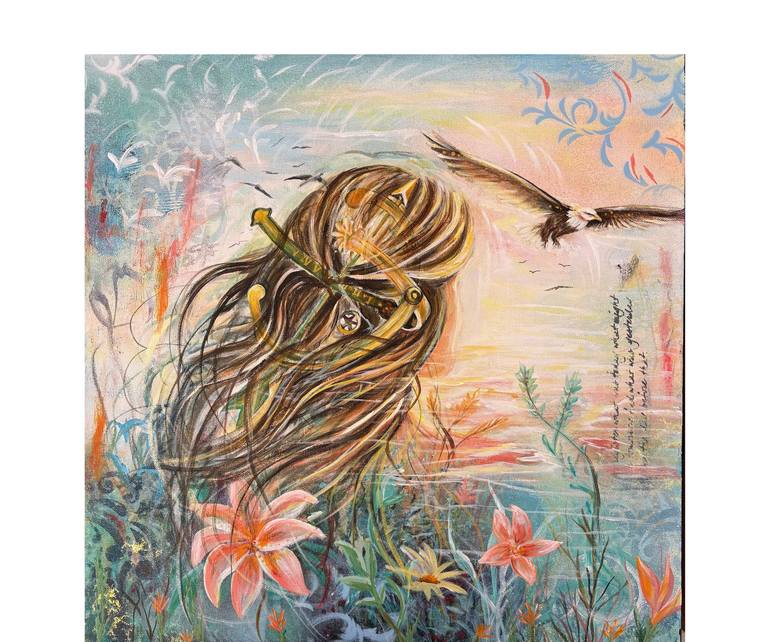Original Animal Painting by Renee Dumont | Abstract Expressionism Art on Canvas | Illuminate the Way | Contemporary Realism Painting