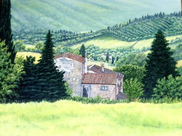 Original Fine Art Landscape Paintings by Toulla Simon-Hadjigeorgiou