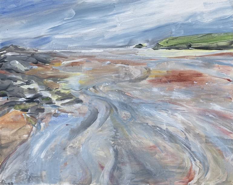 Print of Impressionism Beach Paintings by Olga Brereton