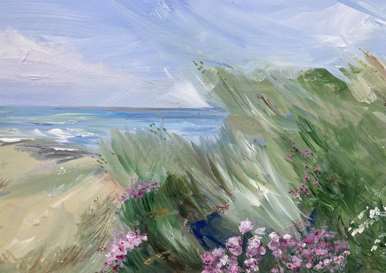 Original Beach Painting by Olga Brereton