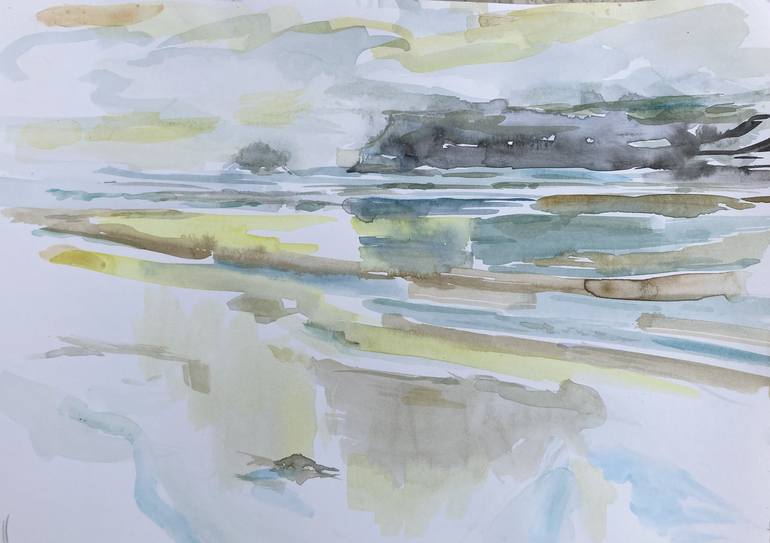 Print of Impressionism Seascape Paintings by Olga Brereton