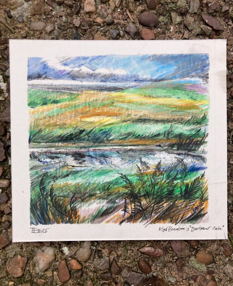 Original Contemporary Landscape Drawing by Olga Brereton