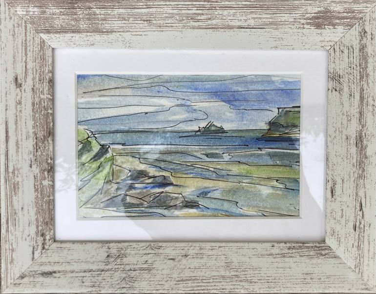 Original Folk Beach Paintings by Olga Brereton