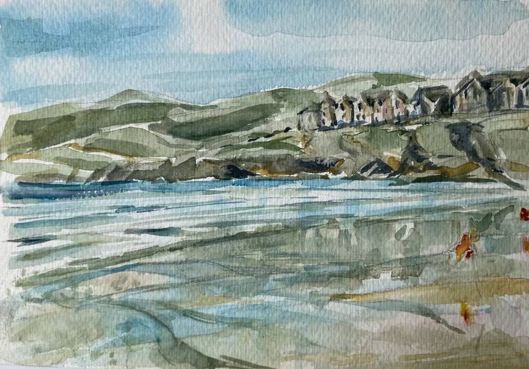Print of Impressionism Beach Paintings by Olga Brereton